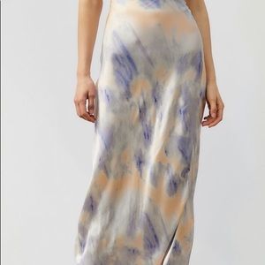 URBAN OUTFITTERS Lana tie dye bias midi skirt